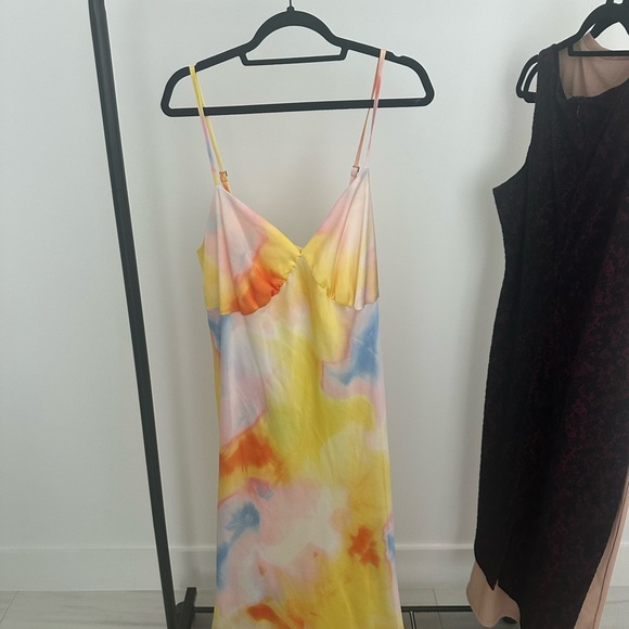 NWT | Diane Von Furstenberg X Target Satin Sunset Slip Dress | 1X | Multi Color - Picture 1 of 3